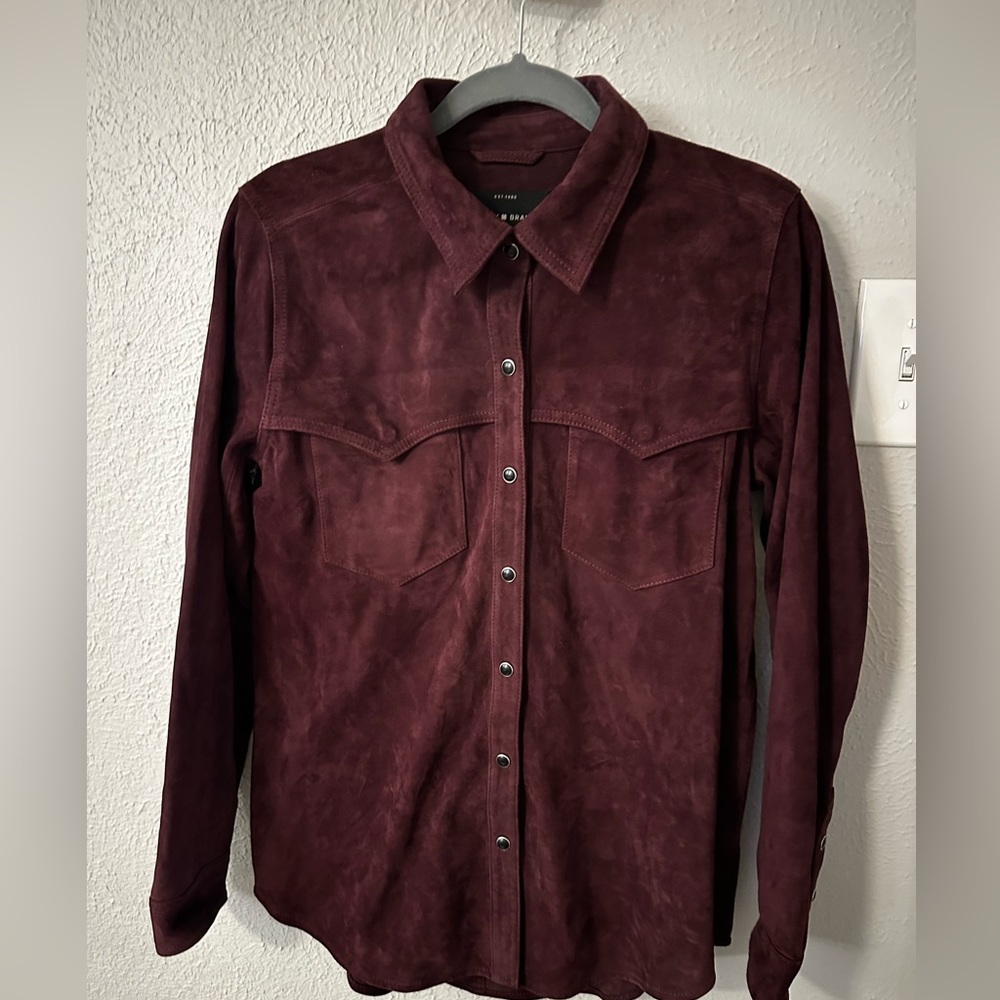 Lucky Brand Suede Western Shirt